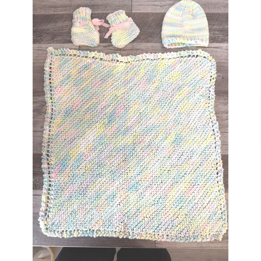 Handmade Newborn Baby Blanket Set Pastel Easter Shower Gift‎ 21